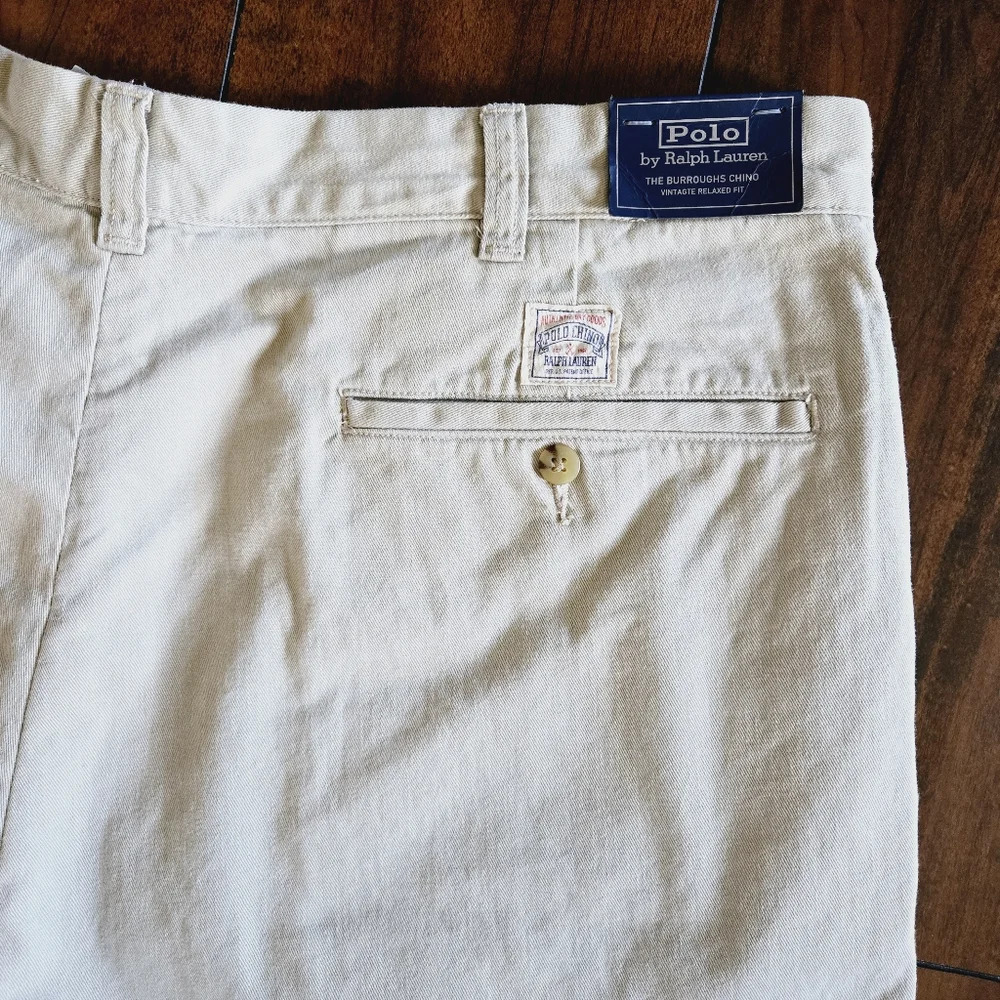Polo Ralph Lauren Men's Khaki 6-Inch Burroughs Relaxed Fit Chino Shorts Size 38 - Picture 10 of 15